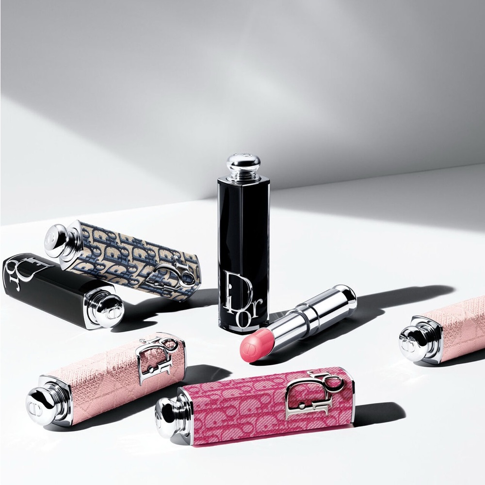 Dior Addict Refillable Couture Lipstick Case Limited Edition Burgundy Oblique